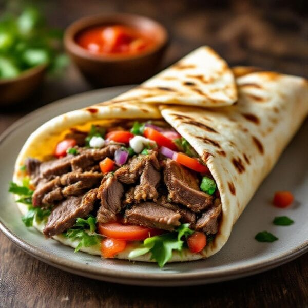 Lamb Shawarma Flatbread Sandwich – Tender, Spiced, and Satisfying