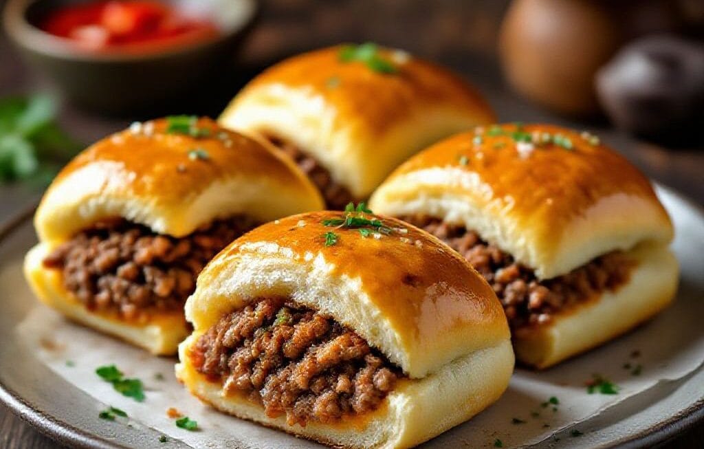 minced beef stuffed bread buns