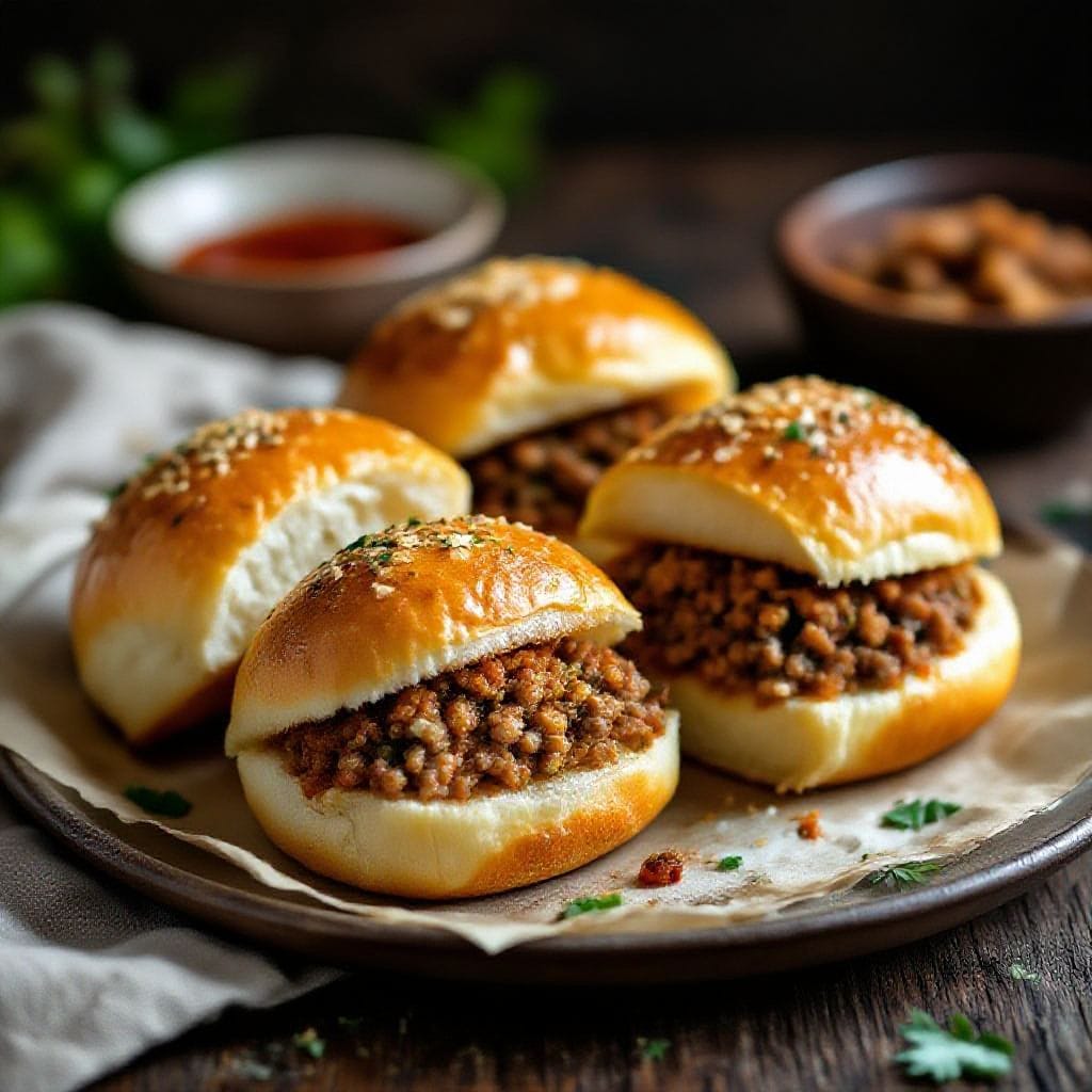 Minced beef stuffed bread buns - Minced Beef Stuffed Bread Buns – Soft, Savory, and Satisfying Picture a warm, fluffy bun that breaks