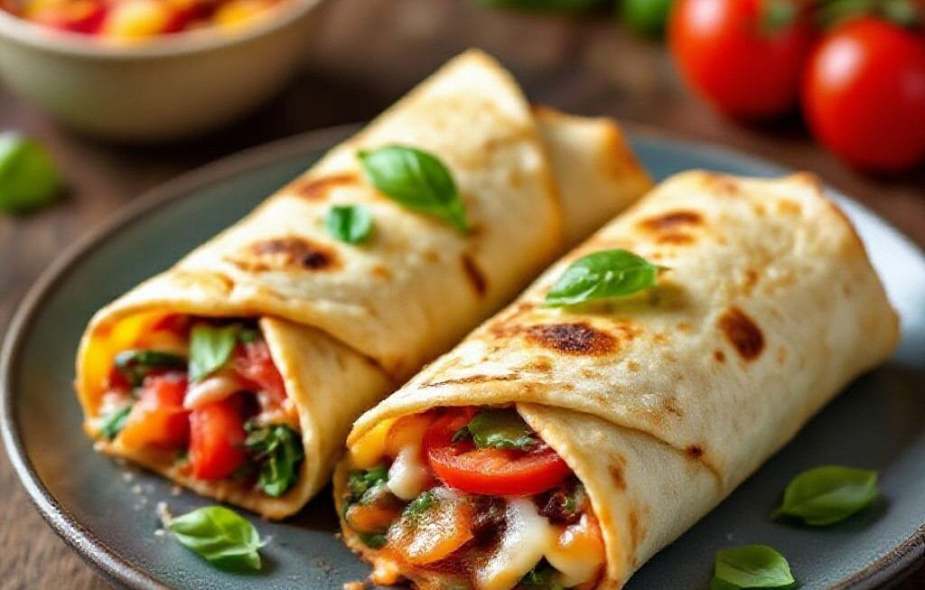 mini pizza wraps for lunch