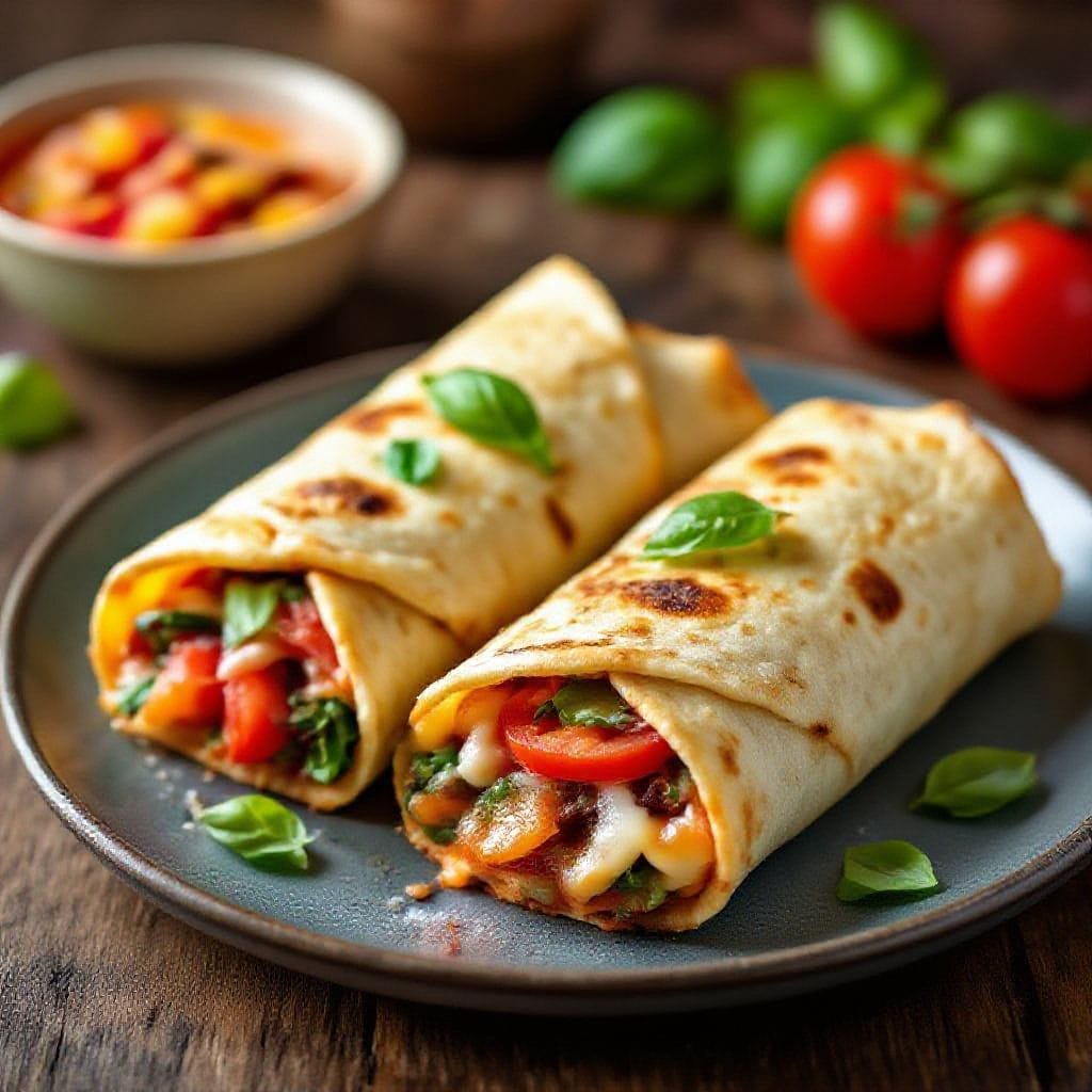 mini pizza wraps for lunch