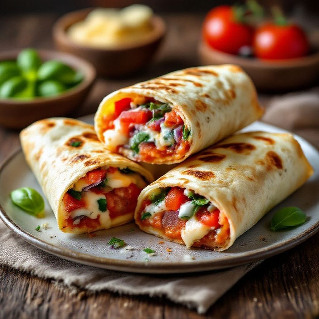 Mini pizza wraps for lunch - They’re quick to make, easy to pack, and endlessly customizable