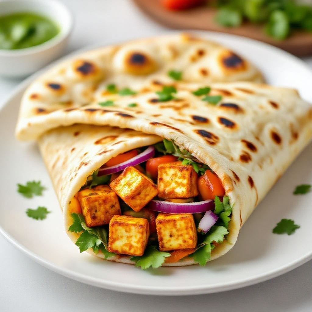 Paneer tikka wrap with naan bread - Paneer Tikka Wrap With Naan Bread - A Cozy, Flavor-Packed Meal This paneer tikka wrap with naan brea