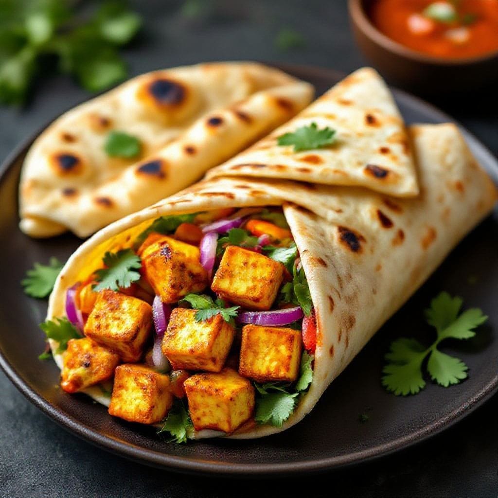 Paneer tikka wrap with naan bread - It’s easy to love and even easier to make on a weeknight
