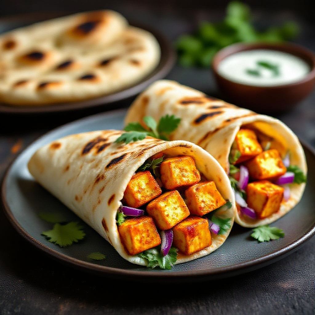 Paneer tikka wrap with naan bread - If you enjoy bold flavor without a lot of fuss, this wrap delivers
