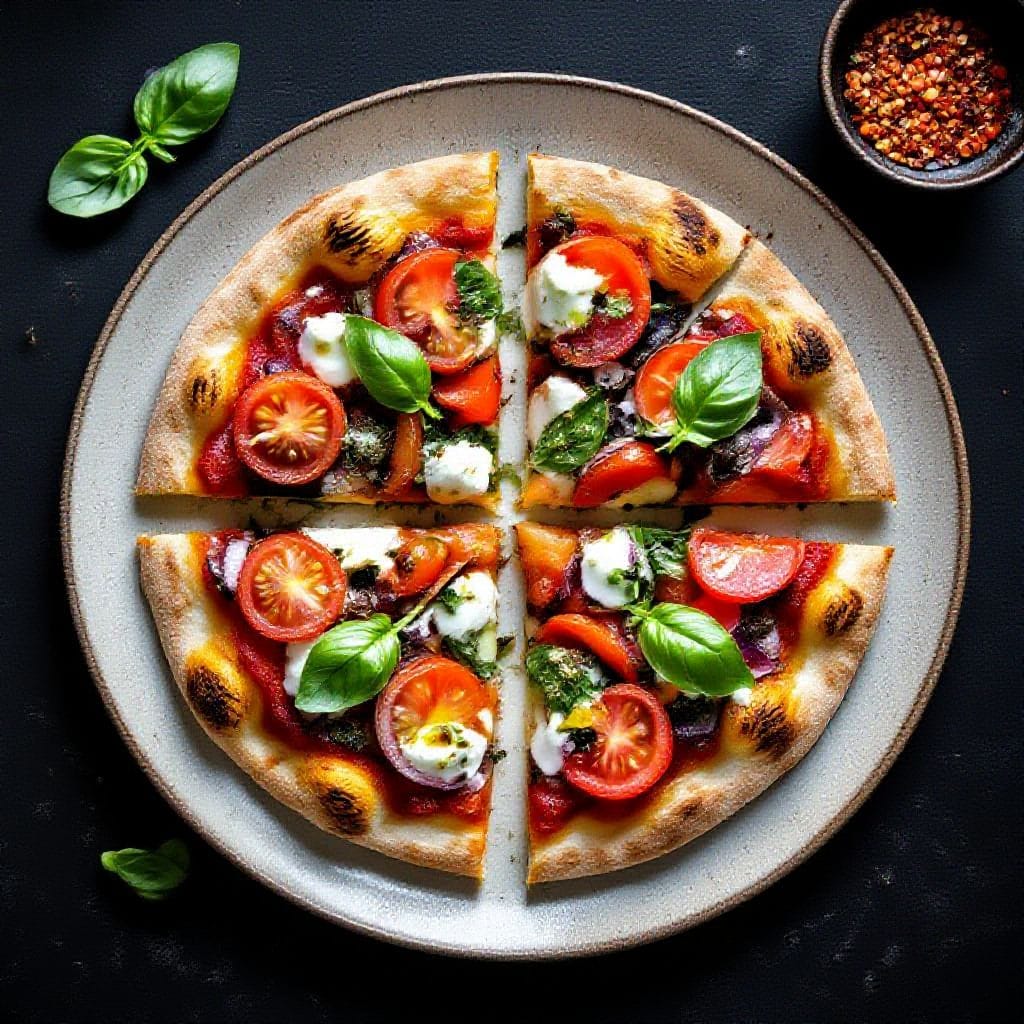 Quick savory lunch flatbread recipe - The result tastes like something from a café, but it comes together in under 15 minutes