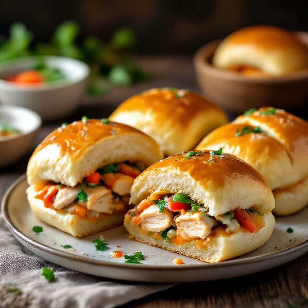 Savory chicken stuffed buns recipe - If you love a good bakery-style bun, this recipe brings it right to your kitchen without fuss