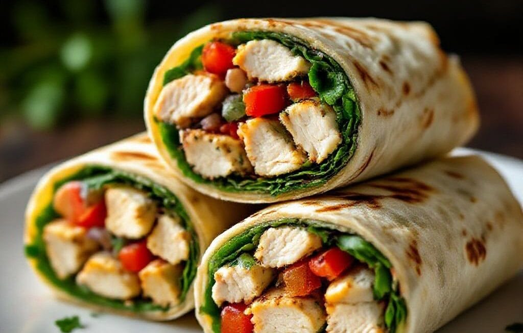 savory herb chicken wraps recipe