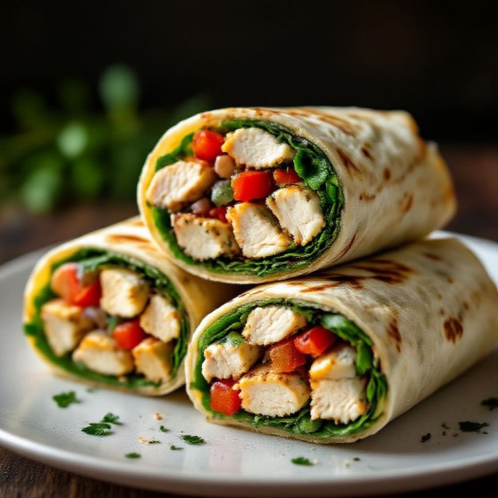 savory herb chicken wraps recipe