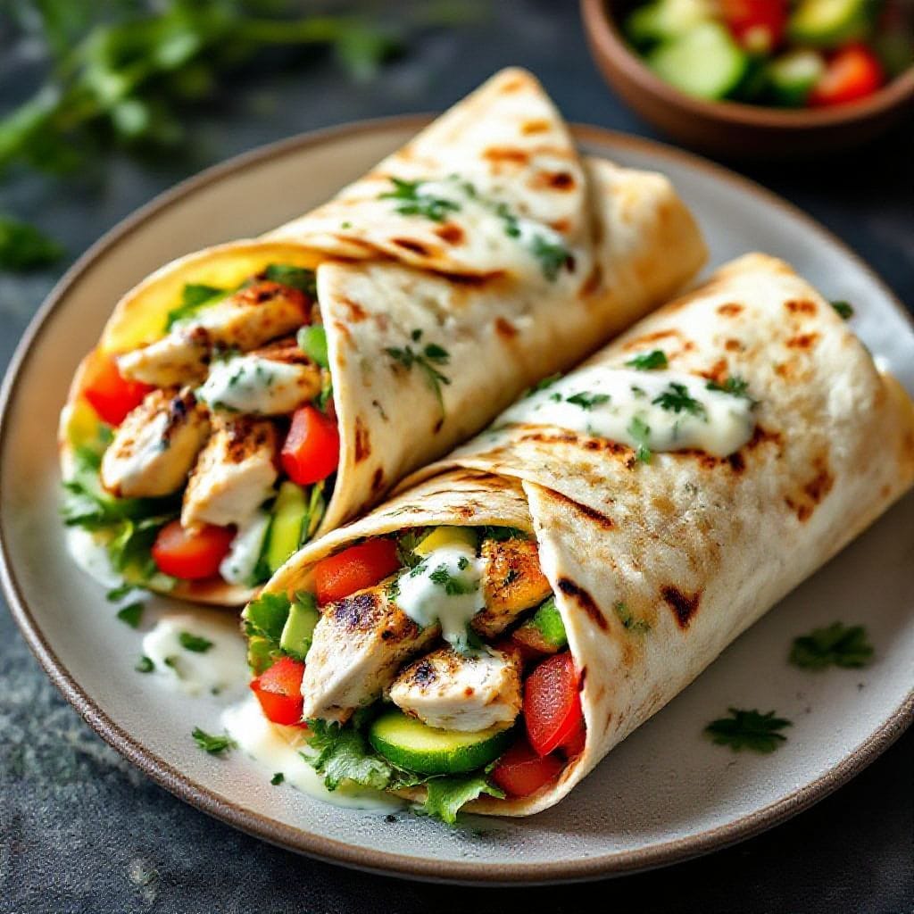 Savory herb chicken wraps recipe - They’re packed with juicy chicken, crisp vegetables, and a creamy herb sauce that ties everything to