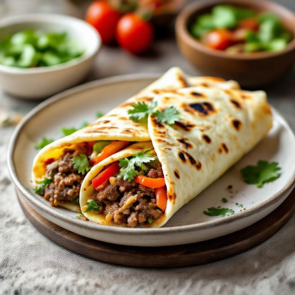 Spicy beef naan wrap recipe - It’s a go-to for busy weeknights, but it still feels special enough to serve to friends