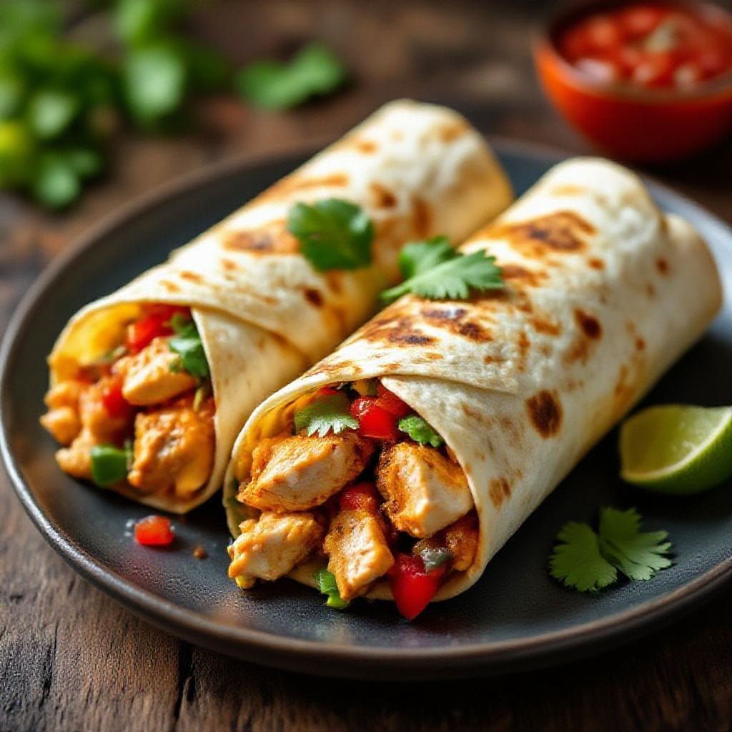Spicy chicken tortilla wrap recipe - It’s the kind of meal you can throw together on a busy weeknight and still feel excited to eat