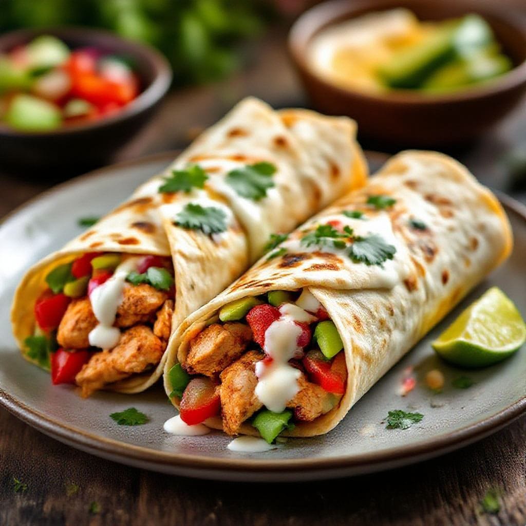 Spicy chicken tortilla wrap recipe - The heat is balanced with creamy sauce and crisp veggies, so every bite hits all the right notes