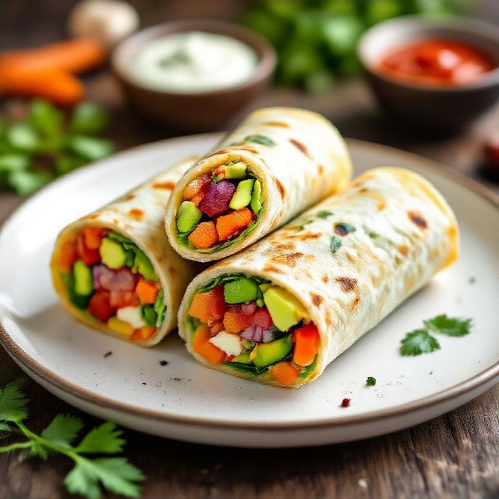 Spicy veggie wrap rolls - They’re crisp, colorful, and so satisfying without feeling heavy