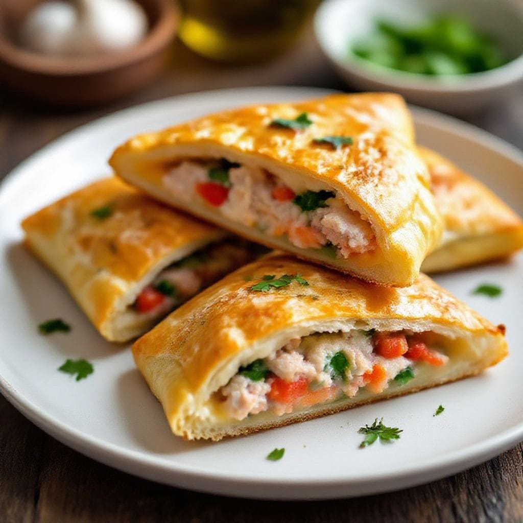 Tuna stuffed bread pockets recipe - They’re quick to make, they taste great warm or cold, and they pack well for work or school