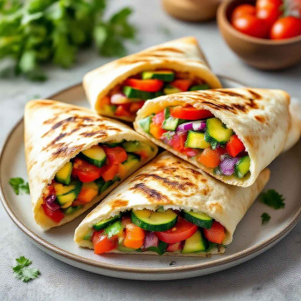Vegetable stuffed pita pockets - They’re quick to assemble, full of bright flavors, and endlessly flexible